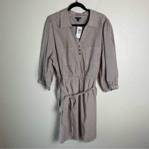Torrid Striped Mini Cotton Poly Blouson Sleeve Shirt Dress 2X NWT 40056348 - Picture 3 of 16